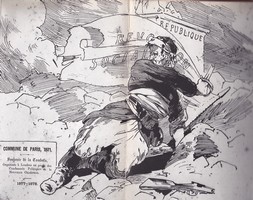 Reproduction d’estampe qui était un lot de consolation : Souvenirs de la tombola organisée à Londres au profit des condamnés de la Commune en Nouvelle-Calédonie. 1877-1878